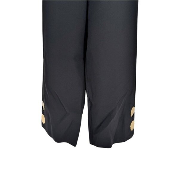 Alexis Black High Waist Wide Leg Crop Pants • Gold Embellished • Size XS • NWT - Picture 5 of 10